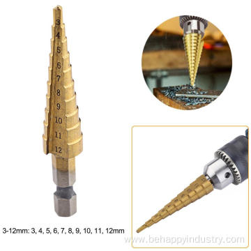 Straight Flute Titanium Step Drill Bit